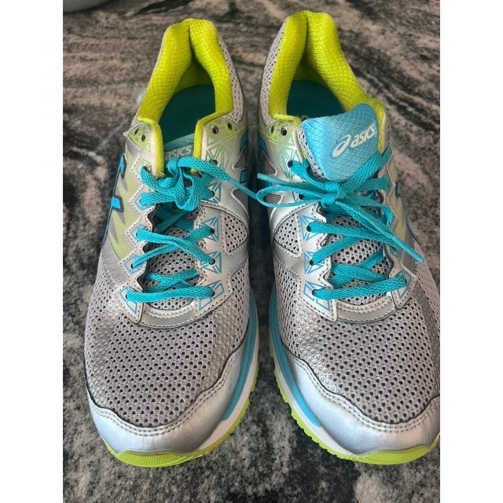 ASICS GT-2000 4 Running Shoes Womens 10.5 Silver Turquoise T656N Gel Stability - Picture 2 of 8